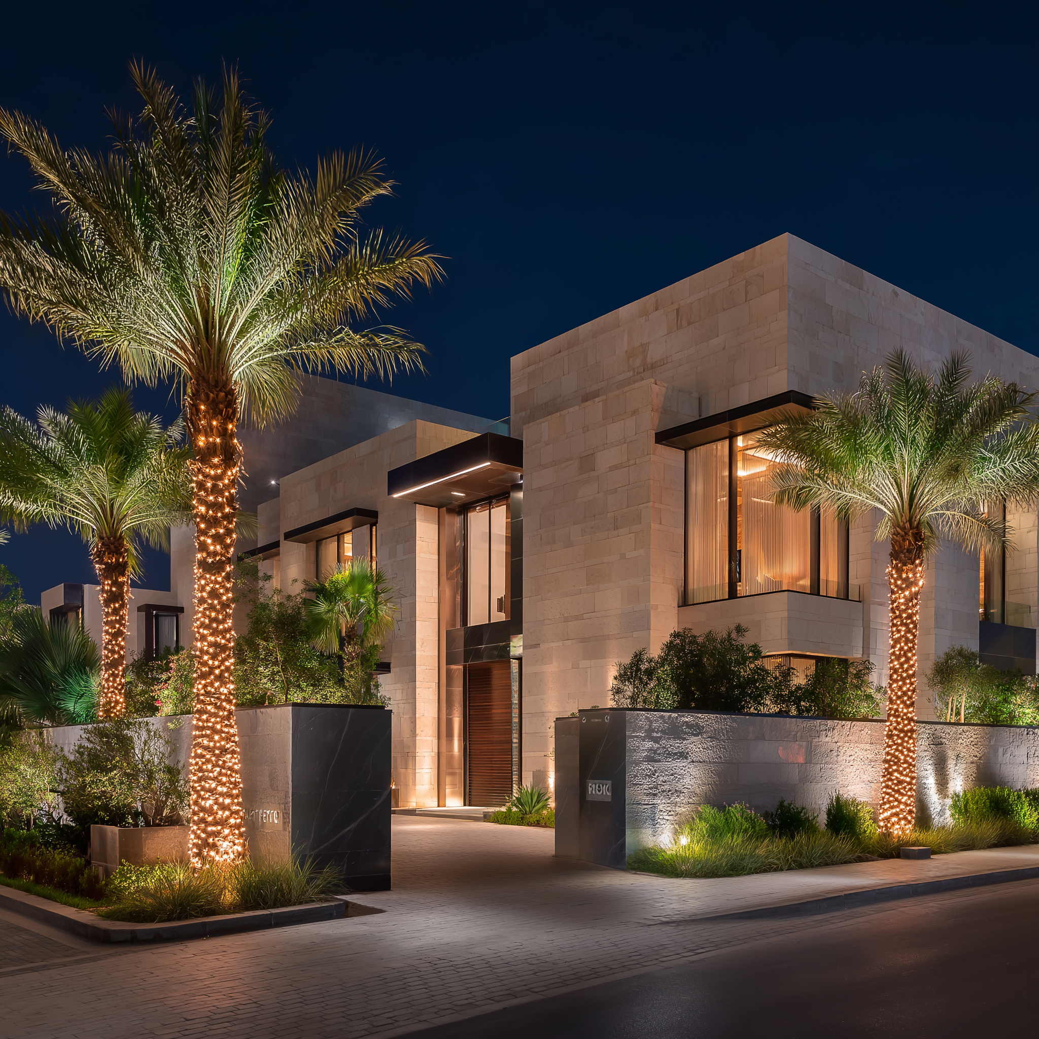 Large family enjoying a private pool at a luxury villa rental in Dubai